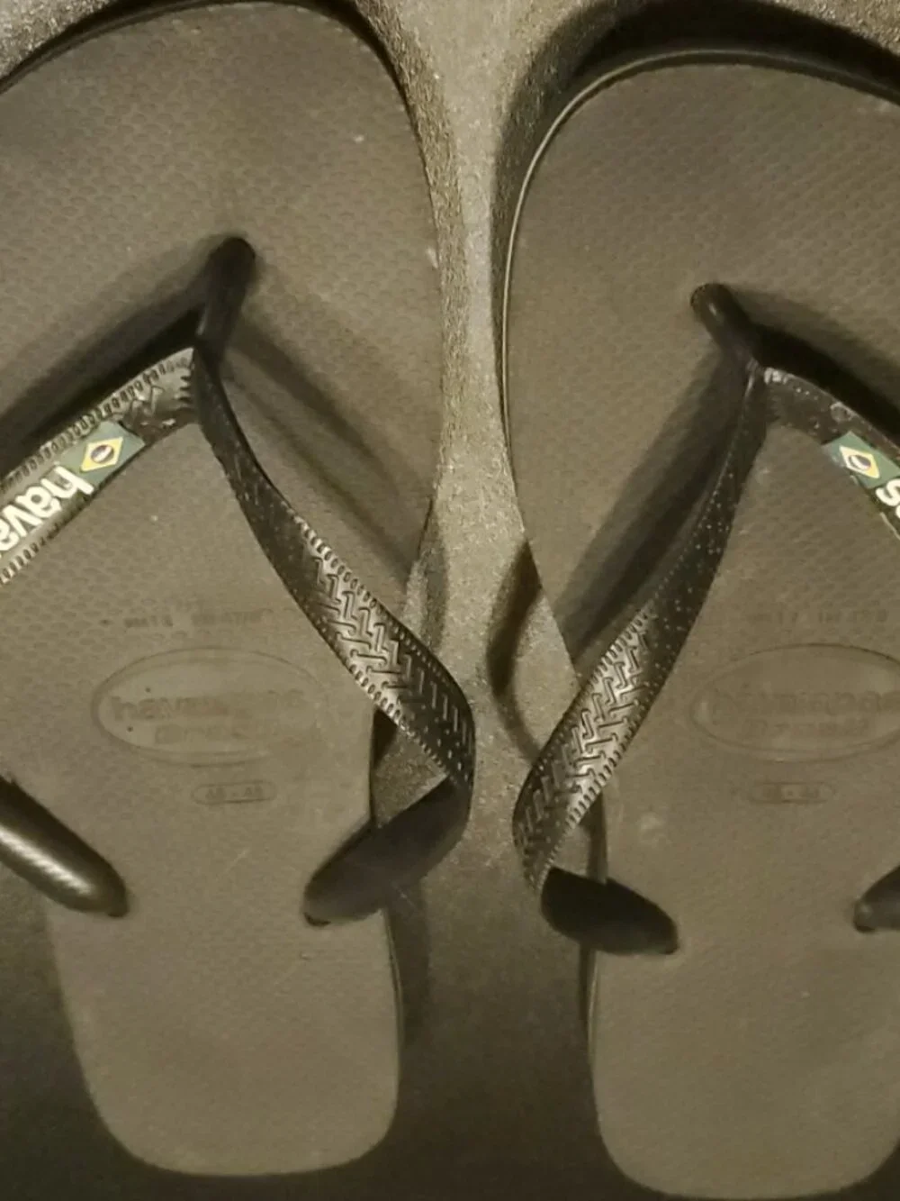 Havaianas Flip Flop Sandals Size 12 Black UNISEX